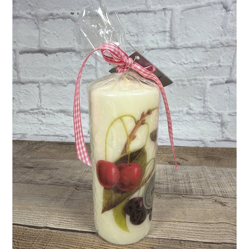 Vintage Vineyard Botanical Rosalind Walshe Pillar Candle 2003 Enesco Collection